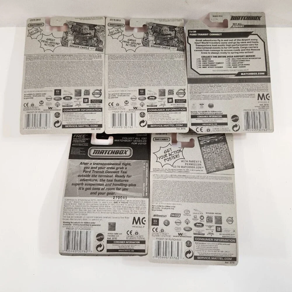 Matchbox Ford Transit Vans Taxi MBX Metal Diecast Cars Lot of 5 New MOC - Picture 12 of 16